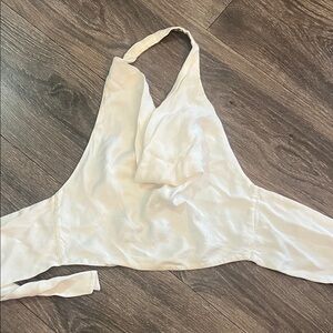 Zara white Halter Crop Top